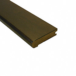 Prefinished Espresso Hevea Hardwood 3/4 in thick x 3.125 in wide x 78 in Length Stair Nose